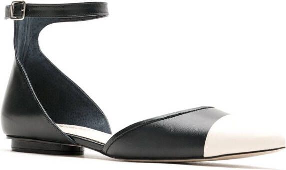 Sarah Chofakian Cisne leren sandalen Zwart