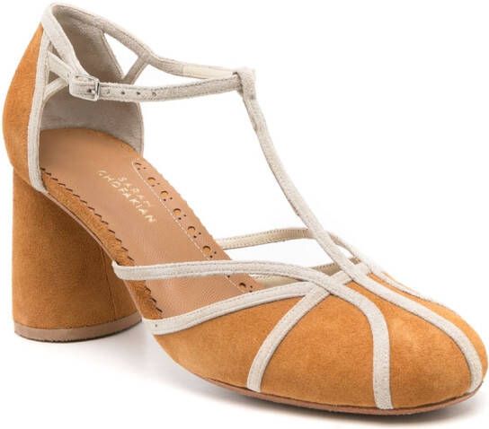 Sarah Chofakian Clementine suède sandalen Bruin