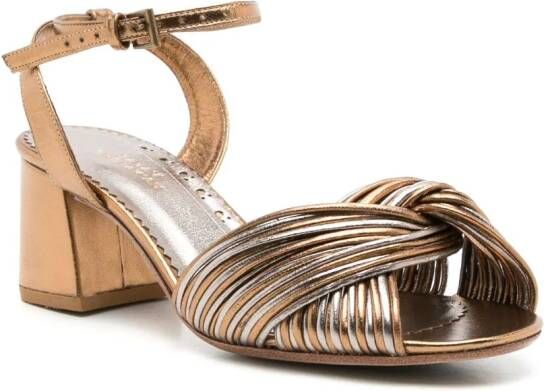 Sarah Chofakian Colagem leren pumps Goud