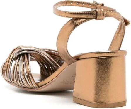 Sarah Chofakian Colagem leren pumps Goud