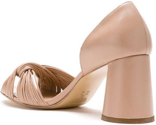 Sarah Chofakian Colagem leren sandalen Beige