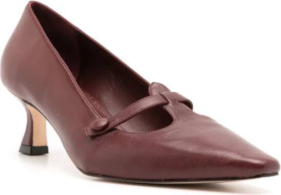 Sarah Chofakian Corinne 45mm leren pumps Bruin