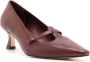 Sarah Chofakian Corinne 45mm leren pumps Bruin - Thumbnail 2