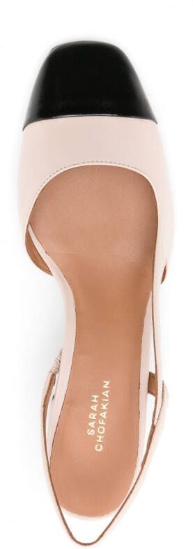 Sarah Chofakian Coucou slingback pumps Beige