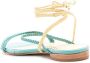 Sarah Chofakian Courtney sandalen met gevlochten bandje Blauw - Thumbnail 3