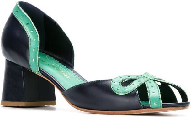 Sarah Chofakian cut out pumps Blauw