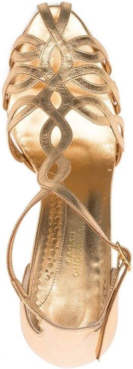 Sarah Chofakian Daiana metallic sandalen Goud