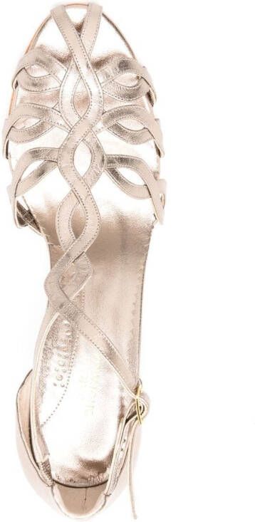 Sarah Chofakian Diana metallic sandalen