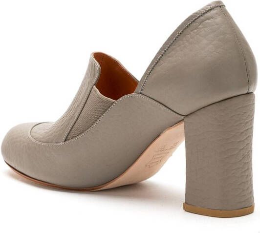 Sarah Chofakian Egito leren enkellaarzen Beige