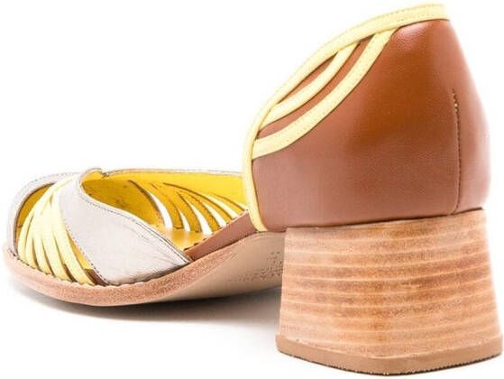 Sarah Chofakian Elaine pumps met colourblocking Bruin