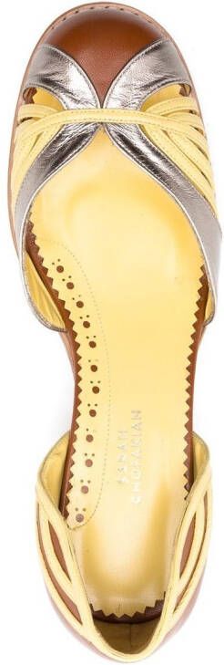 Sarah Chofakian Elaine pumps met colourblocking Bruin