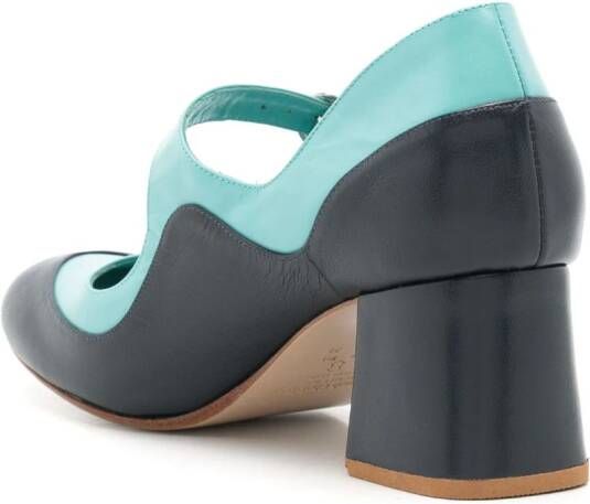 Sarah Chofakian Émile tweekleurige pumps Blauw