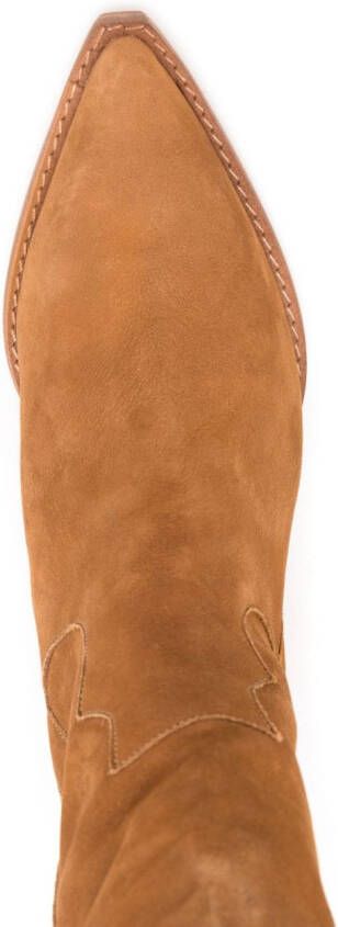 Sarah Chofakian Estee 50mm suede boots Bruin