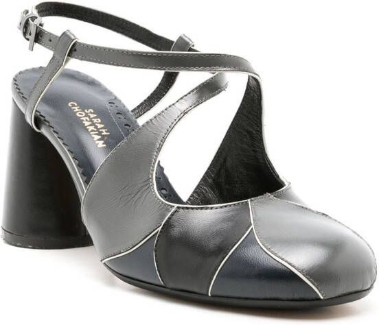 Sarah Chofakian Pumps met gekruiste bandjes Grijs