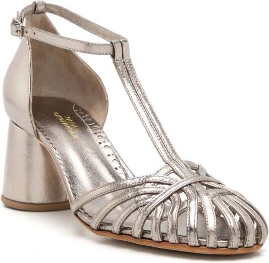 Sarah Chofakian Eugenie metallic sandalen