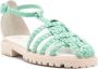 Sarah Chofakian Flanner gekooide sandalen Groen - Thumbnail 2