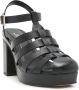 Sarah Chofakian Fleure leren sandalen Zwart - Thumbnail 2