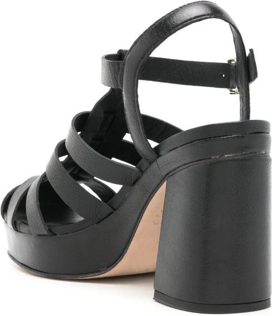 Sarah Chofakian Fleure leren sandalen Zwart