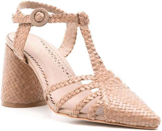 Sarah Chofakian Françoise geweven sandalen Beige