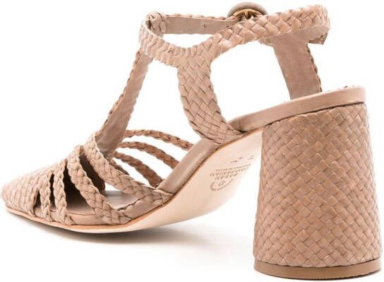 Sarah Chofakian Françoise geweven sandalen Beige