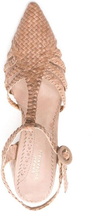 Sarah Chofakian Françoise geweven sandalen Beige