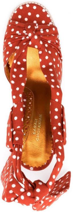 Sarah Chofakian Frida sandalen met enkelbandje Bruin
