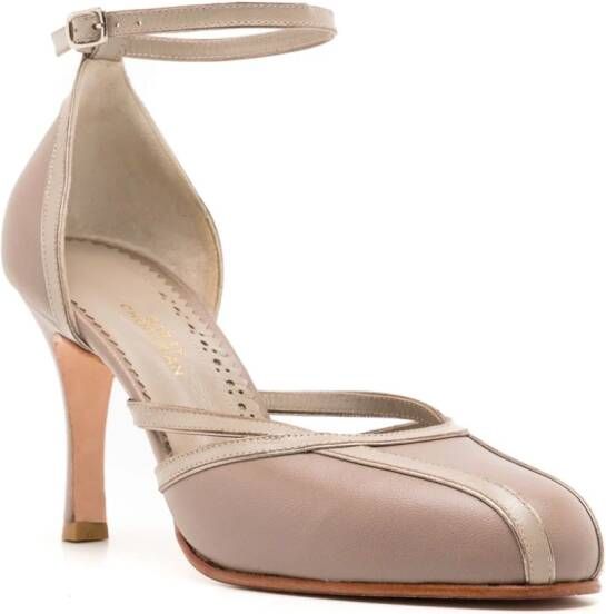 Sarah Chofakian Garouste leren pumps Beige