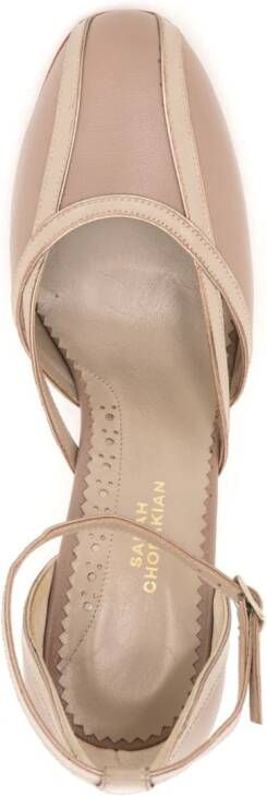 Sarah Chofakian Garouste leren pumps Beige