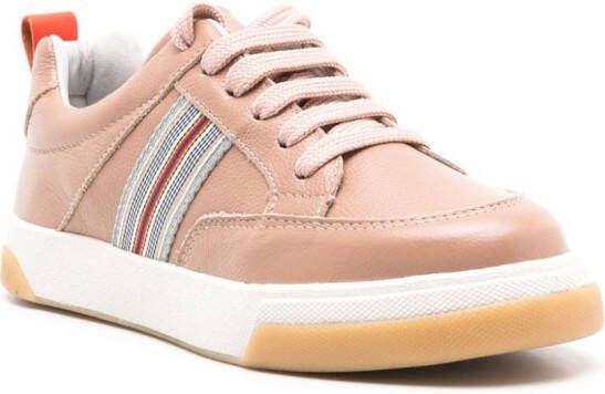 Sarah Chofakian Gestreepte sneakers Beige