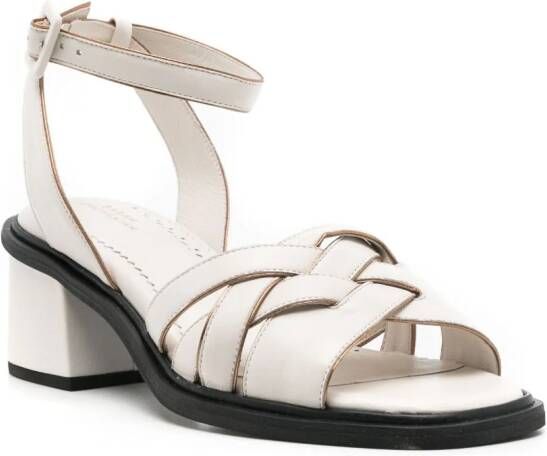 Sarah Chofakian Giverny leren sandalen Wit