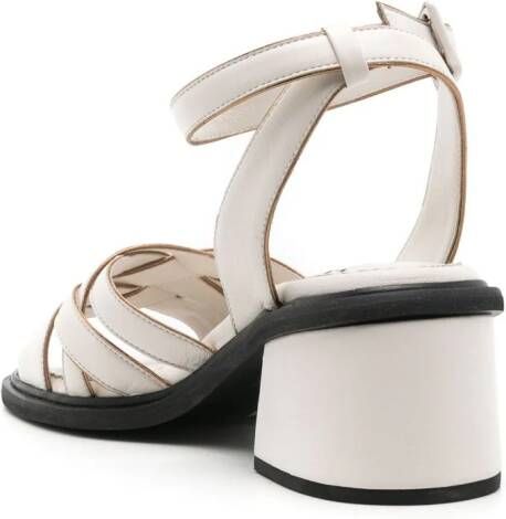 Sarah Chofakian Giverny leren sandalen Wit