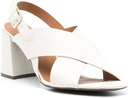 Sarah Chofakian Highway leren sandalen Wit