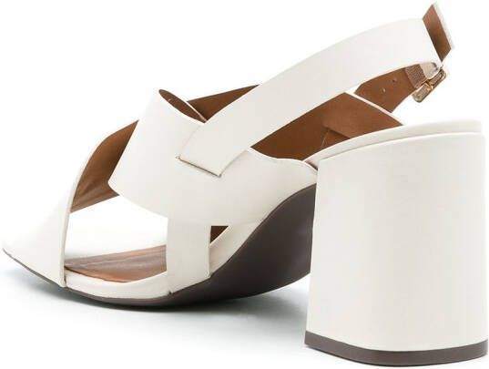 Sarah Chofakian Highway leren sandalen Wit