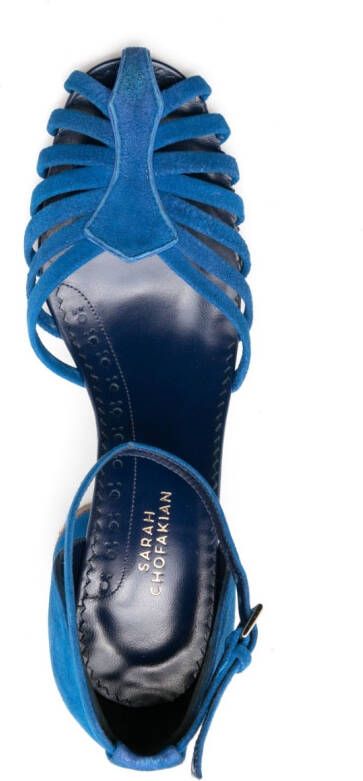 Sarah Chofakian Hilda gekooide sandalen Blauw