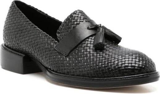 Sarah Chofakian Hockney geweven loafers Zwart