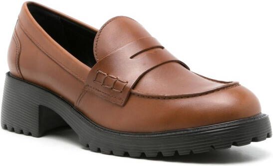 Sarah Chofakian Holly leren loafers Bruin