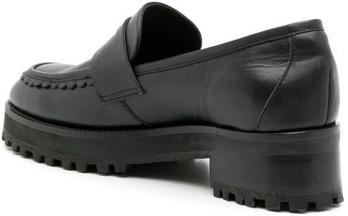 Sarah Chofakian Holly leren loafers Zwart