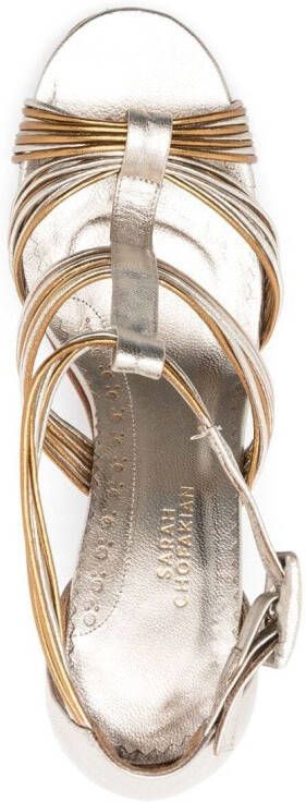 Sarah Chofakian Isabella sandalen met enkelbandje Zilver
