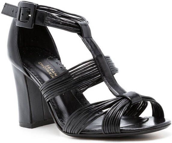 Sarah Chofakian Isabella sandalen met enkelbandje Zwart