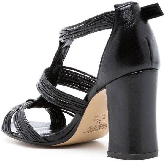 Sarah Chofakian Isabella sandalen met enkelbandje Zwart