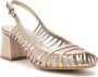 Sarah Chofakian Jezz leren sandalen Goud - Thumbnail 2