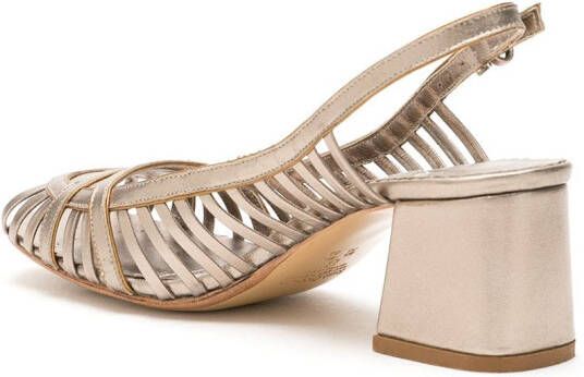 Sarah Chofakian Jezz leren sandalen Goud