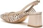 Sarah Chofakian Jezz leren sandalen Goud - Thumbnail 3