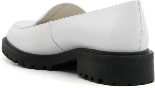 Sarah Chofakian Jockey leren loafers Wit