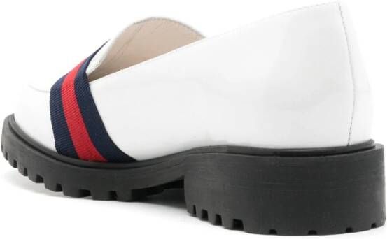 Sarah Chofakian Jockey leren loafers Wit