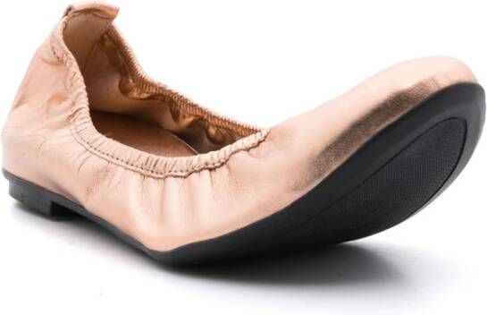 Sarah Chofakian Julia metallic ballerina's Goud