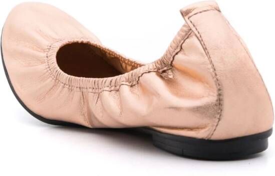 Sarah Chofakian Julia metallic ballerina's Goud