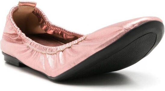 Sarah Chofakian Julia metallic ballerina's Roze