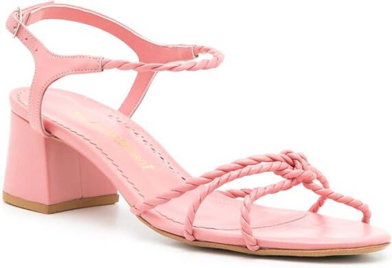 Sarah Chofakian Julie sandalen met blokhak Roze