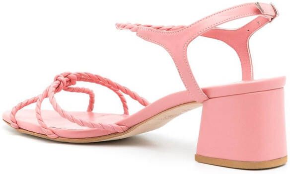 Sarah Chofakian Julie sandalen met blokhak Roze